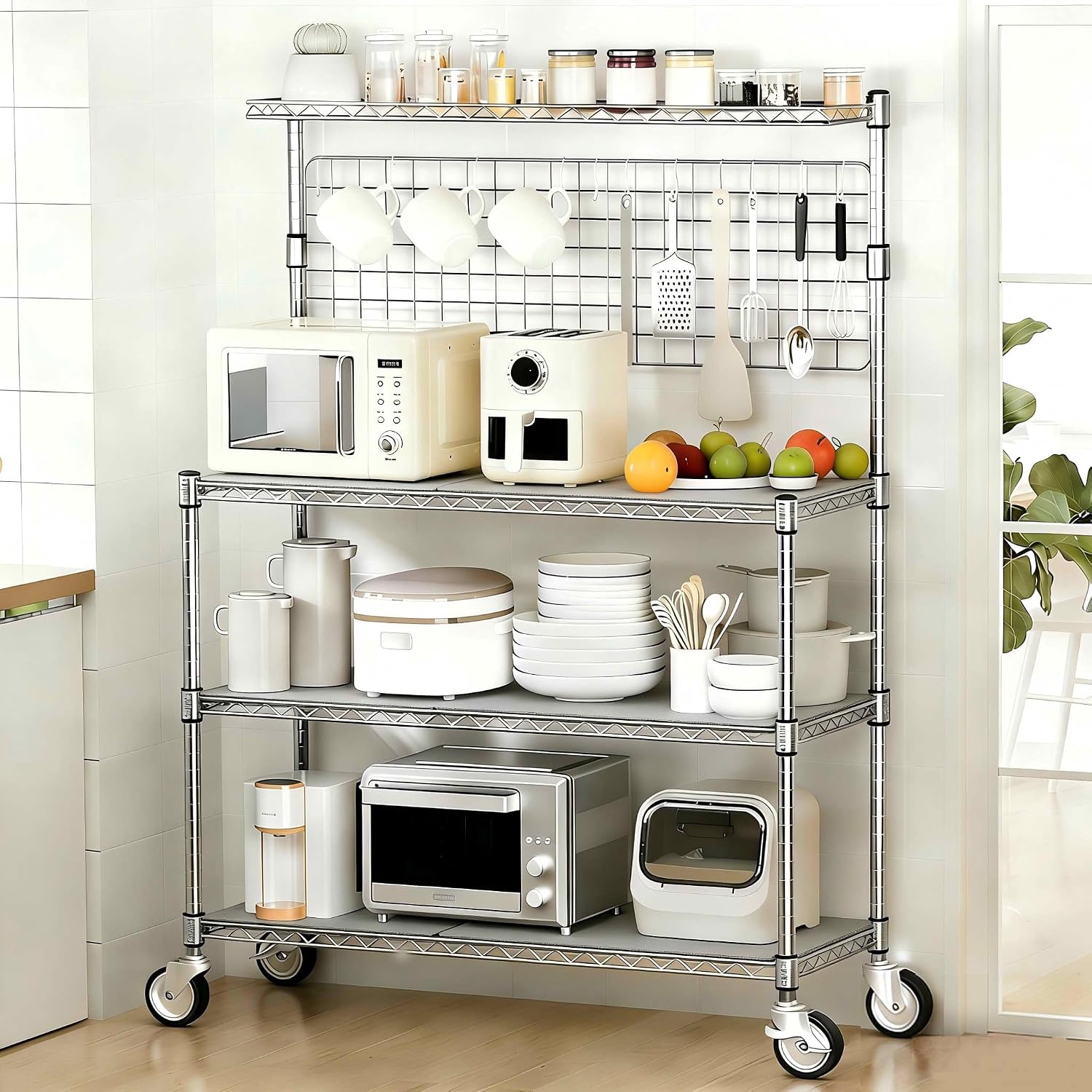 Commercial Kitchen Microwave - Bakers Rack Display Stand Storage Shelves
