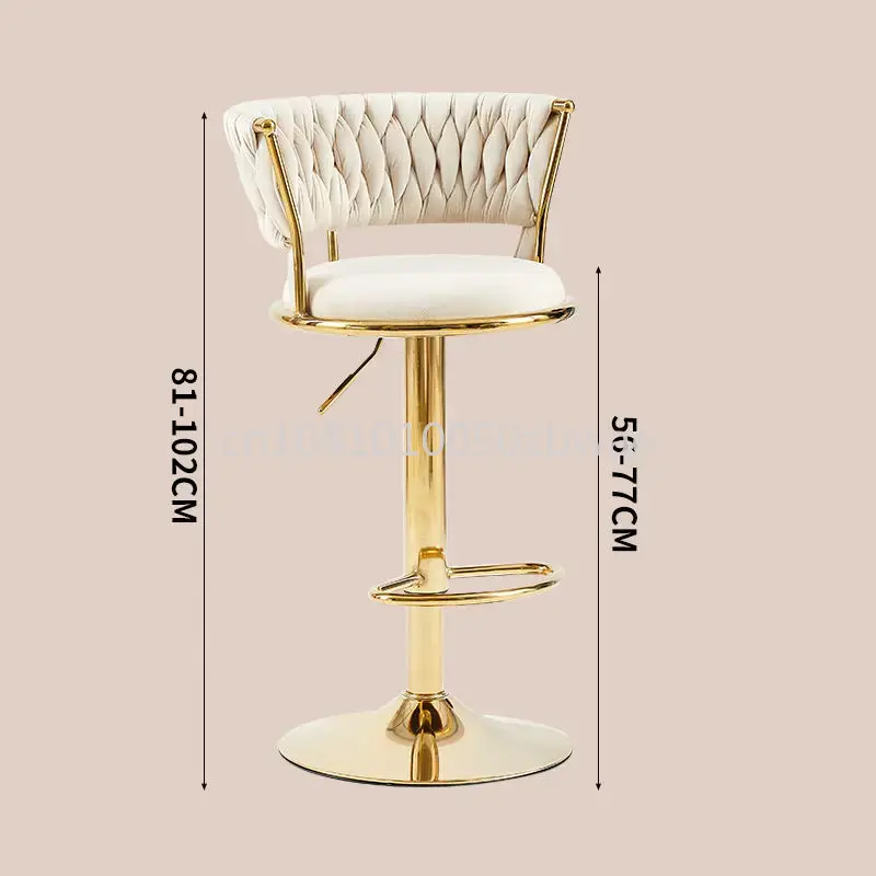Commercial Kitchen Counter - Modern Velvet Bar Stools Swivel Counter