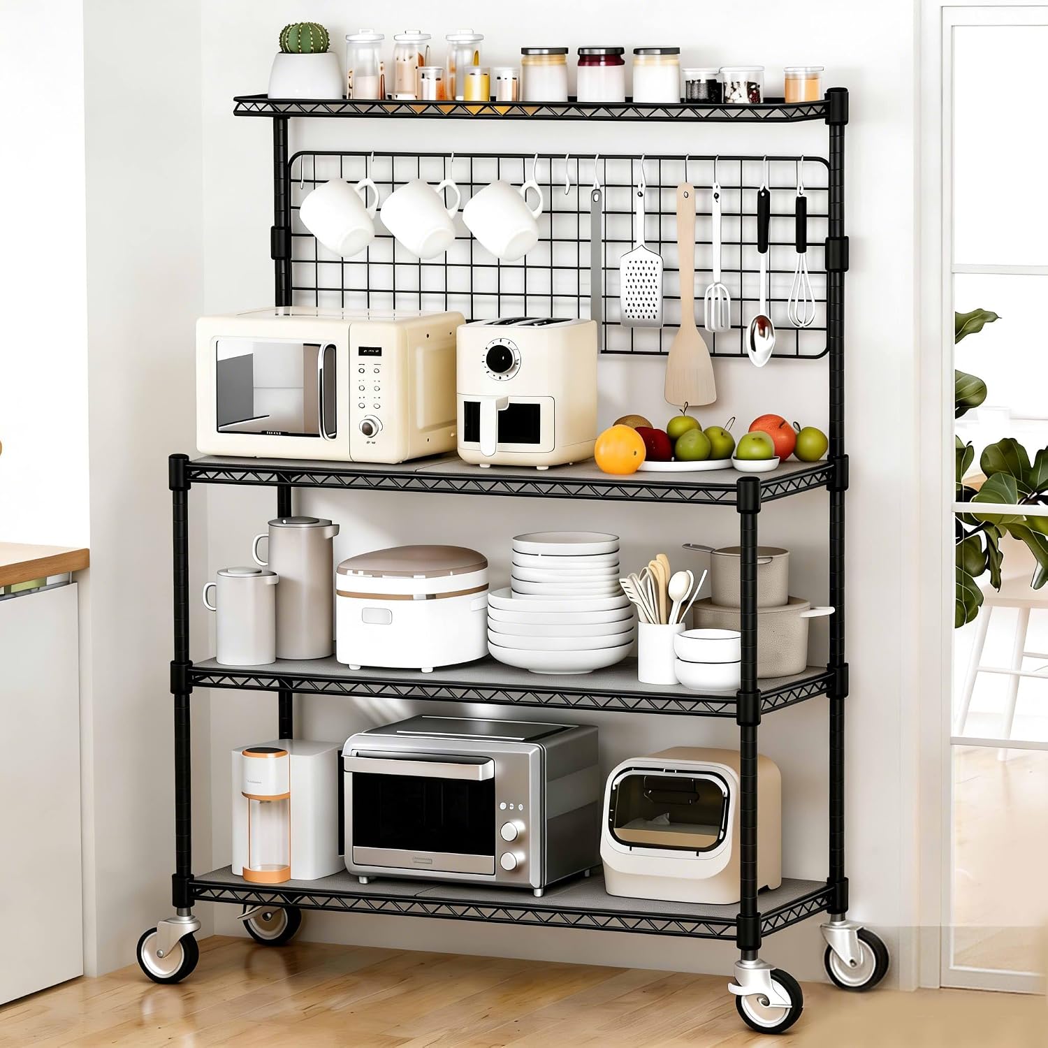 Commercial Kitchen Microwave - Bakers Rack Display Stand Storage Shelves