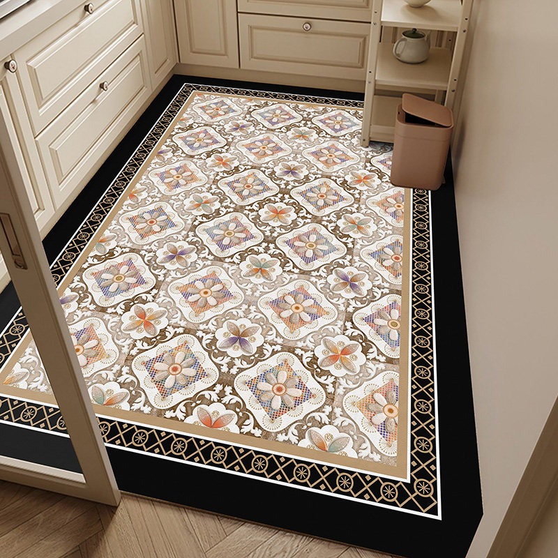 Commercial Kitchen Tile Flooring - PVC Kitchen Floor Mat Waterproof Oil-proof