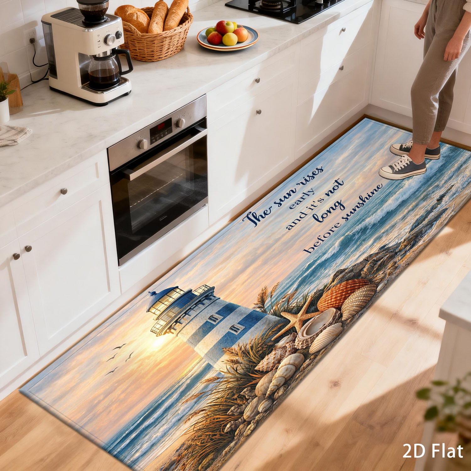 Commercial Kitchen Quotes - Coastal Lighthouse Seascape Runner Rug Ocean