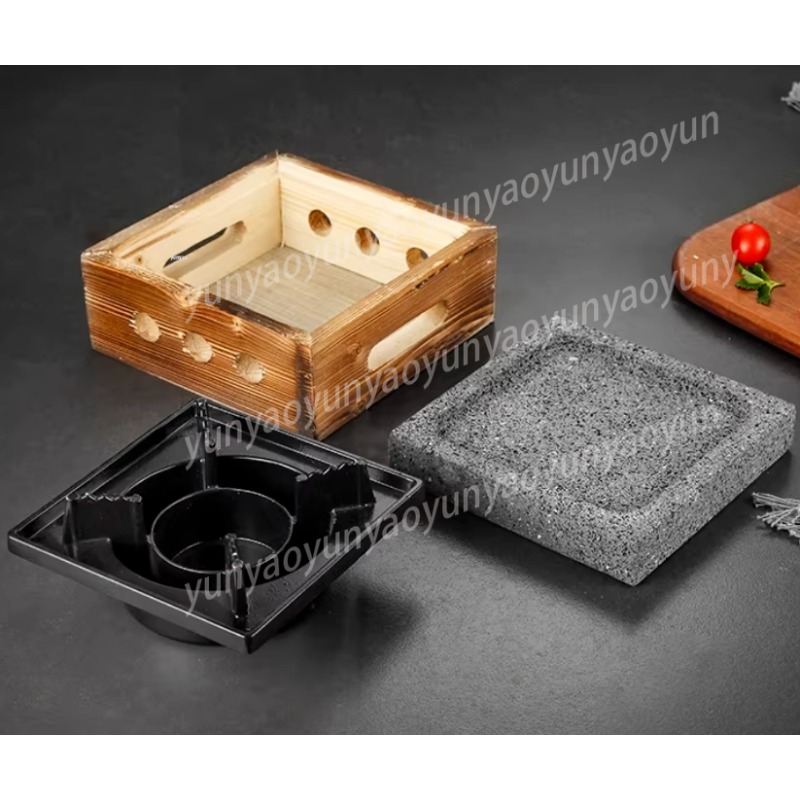 Grooved Dense Hole Volcanic Ro - đánh giá và giá Teppanyaki Grill Table