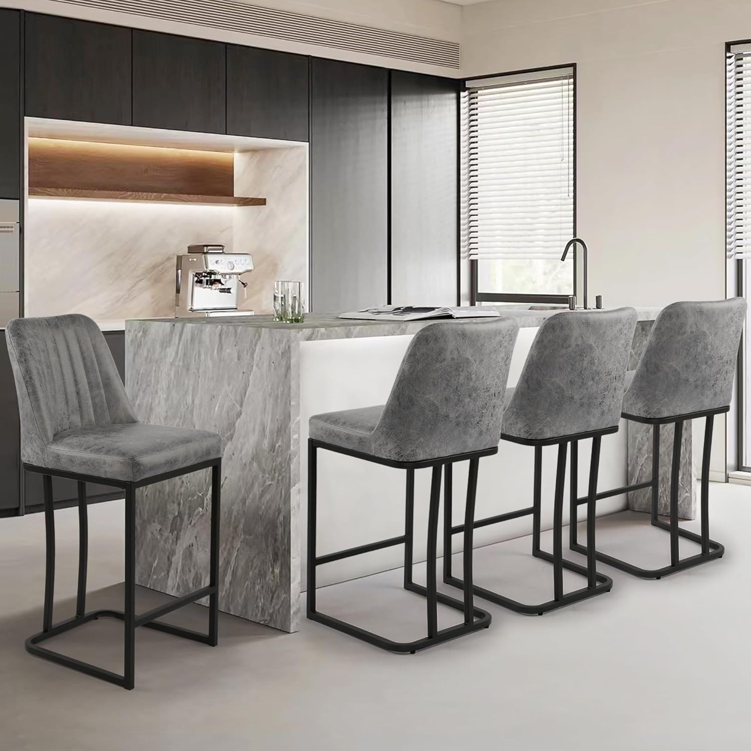 24.8 inch Bar Stools Set of 4, - đánh giá và giá Commercial Kitchen Counter