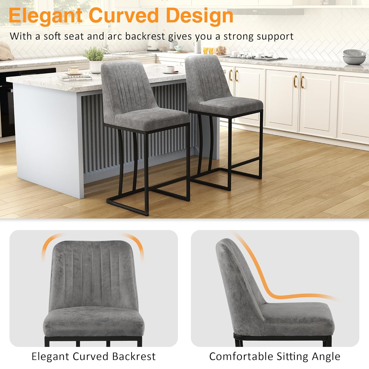 24.8 inch Bar Stools Set of 4, - đánh giá và giá Commercial Kitchen Counter