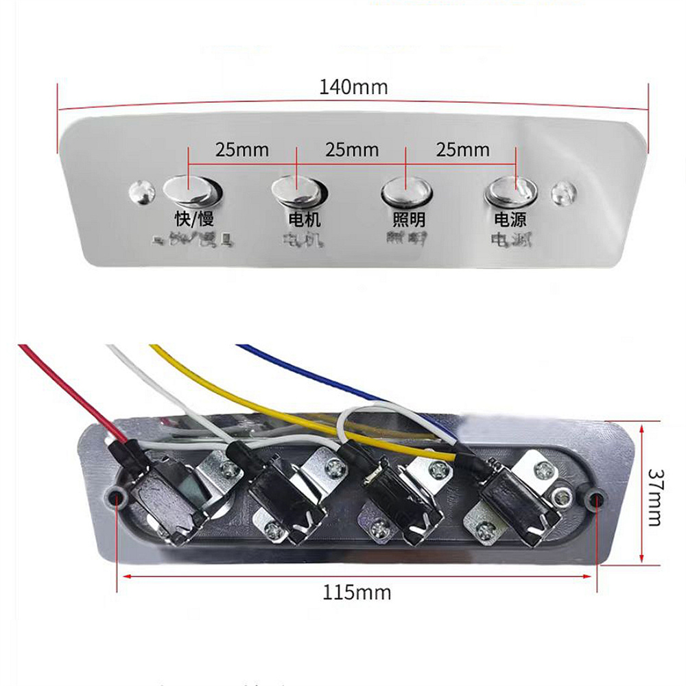 1pc 4-key Push Button Switch C - đánh giá và giá Commercial Kitchen Exhaust Hood