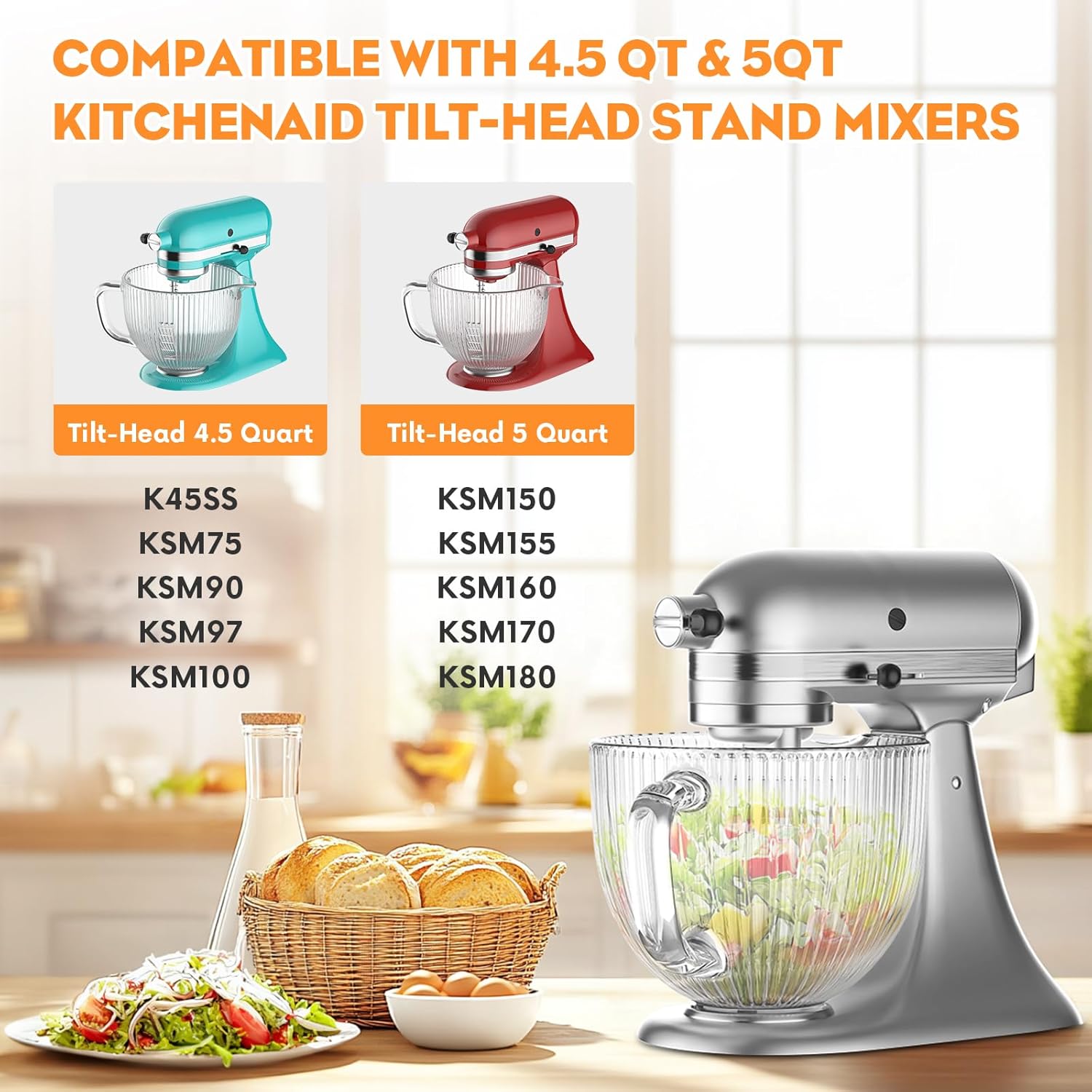GVODE Glass Bowl for Kitchenai - đánh giá và giá Commercial Kitchenaid