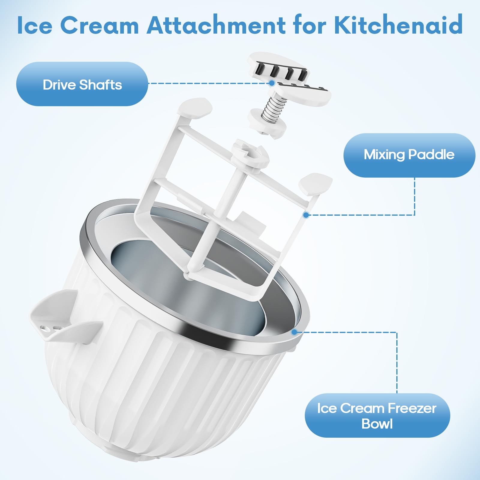 2 Quart Ice Cream Maker Attach - đánh giá và giá Commercial Kitchenaid