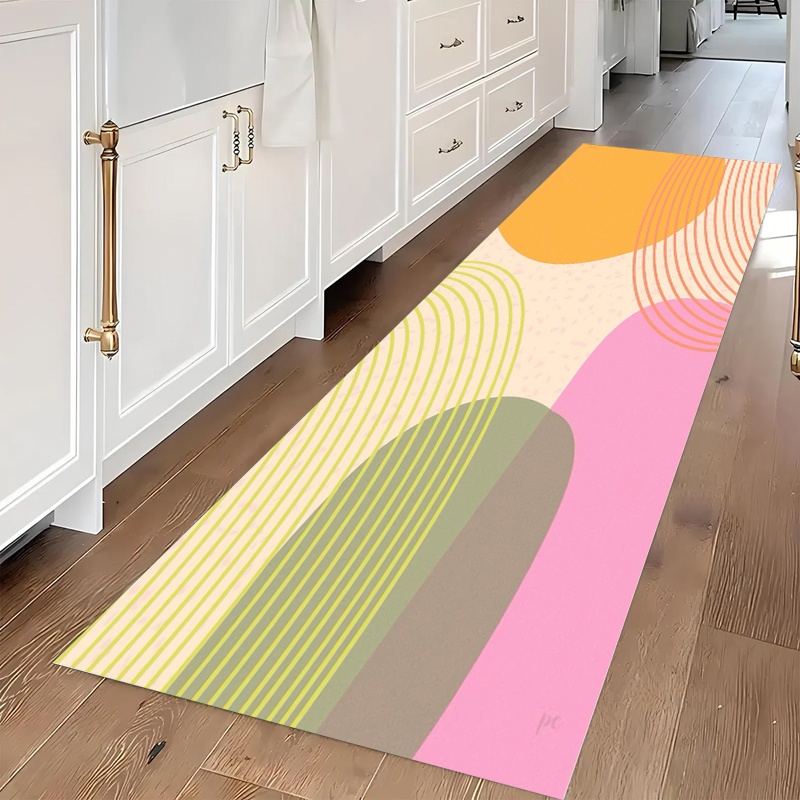 Geometric Tile Runner Rug Anti - đánh giá và giá Commercial Kitchen Tile Flooring