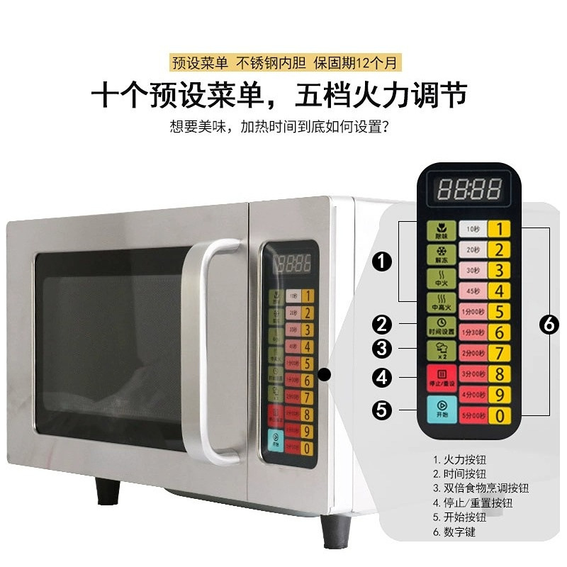 Commercial 25L Microwave Oven  - đánh giá và giá Commercial Kitchen Microwave