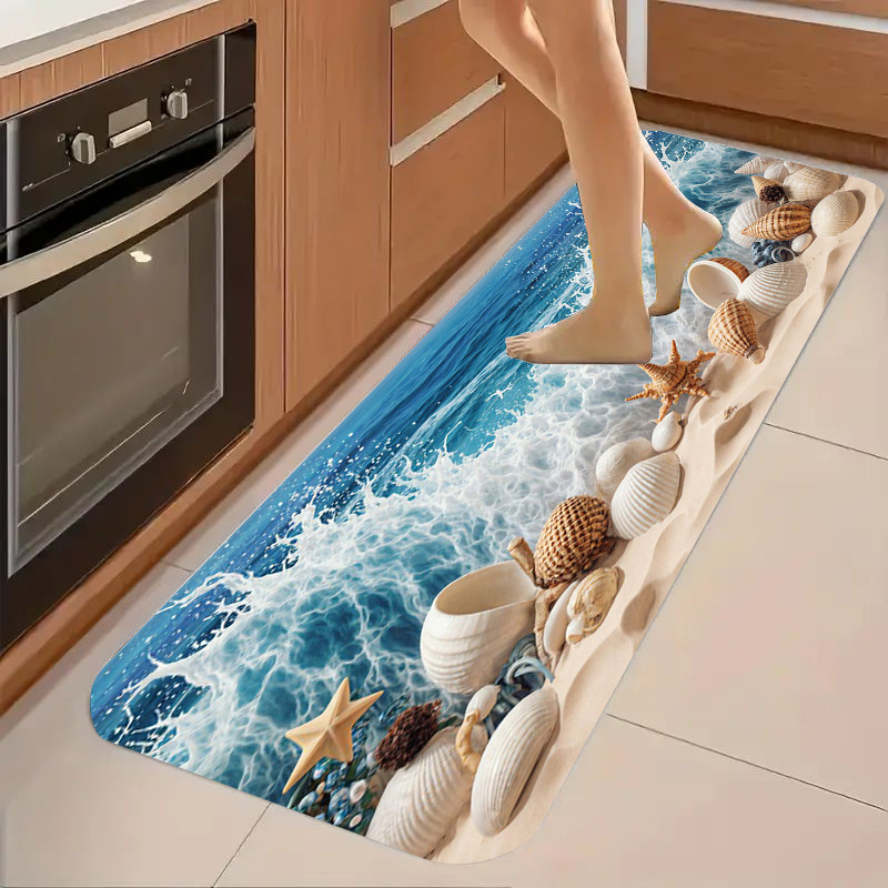 Nautical Seashell Mosaic Long  - đánh giá và giá Commercial Kitchen Tile Flooring