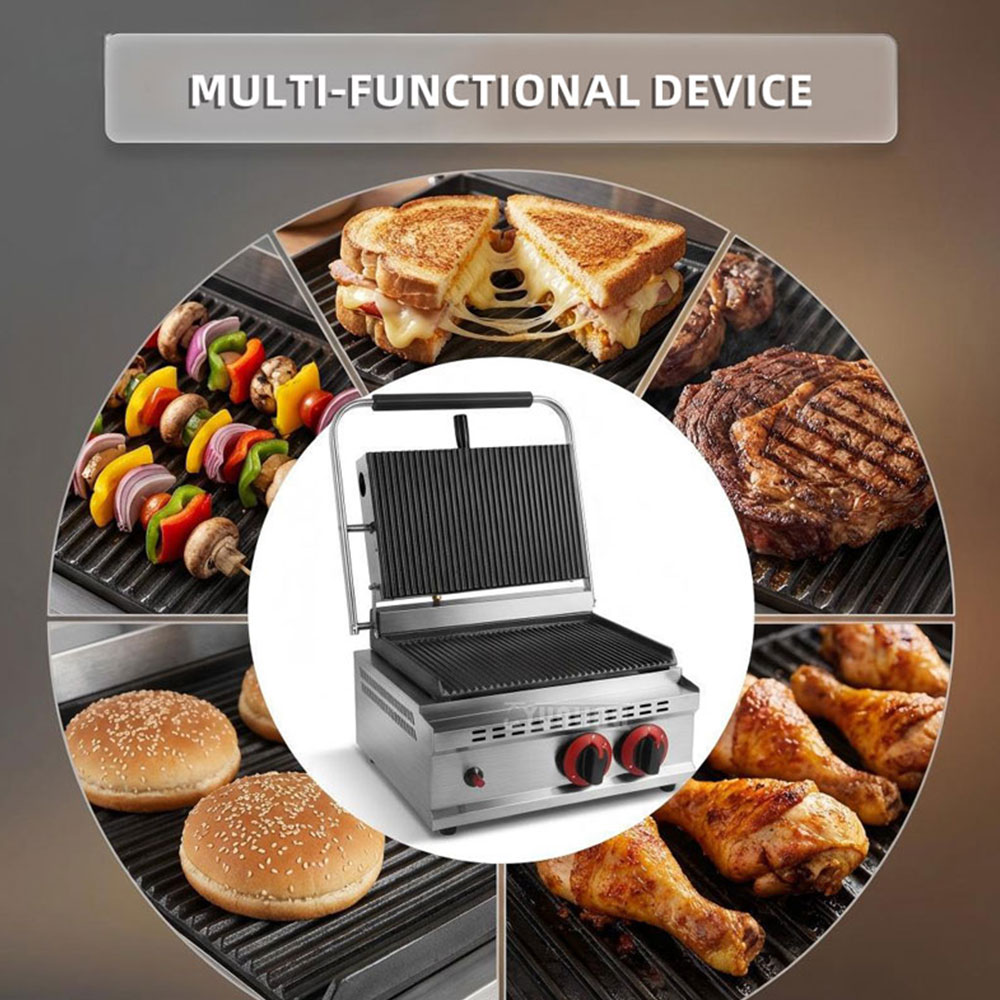 GH-812 Gas Pressure Plate Gril - đánh giá và giá Commercial Kitchen Grill