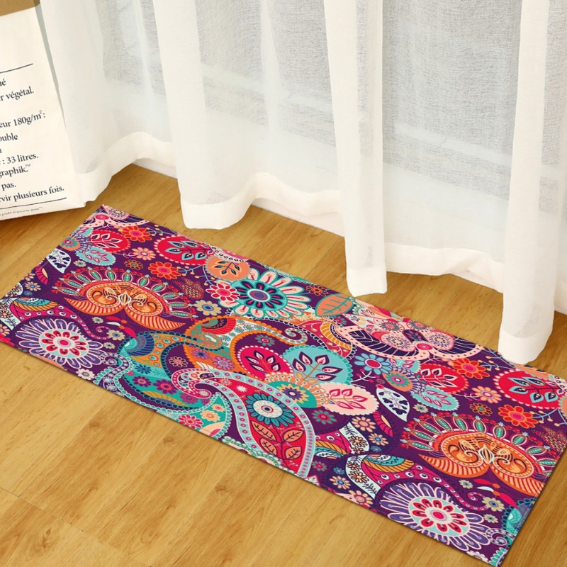 Long Rug Mediterranean Blue-Wh - đánh giá và giá Commercial Kitchen Tile Flooring